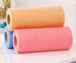 China Safe Embossed Multi Purpose Cleaning Wipes 35-160 Gsm For Daily Cleaning factory
