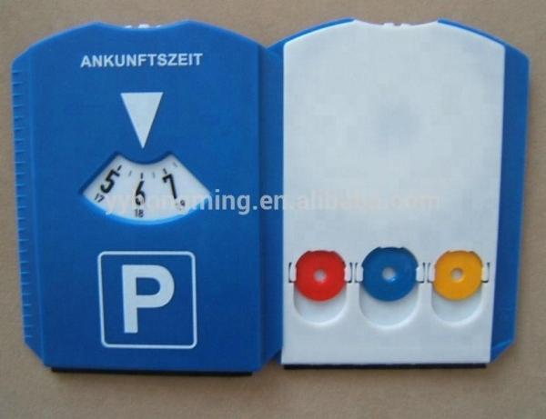 Euro Car Plastic Parking Disc with Ice Scraper and Logo Print Silk Print/Photo