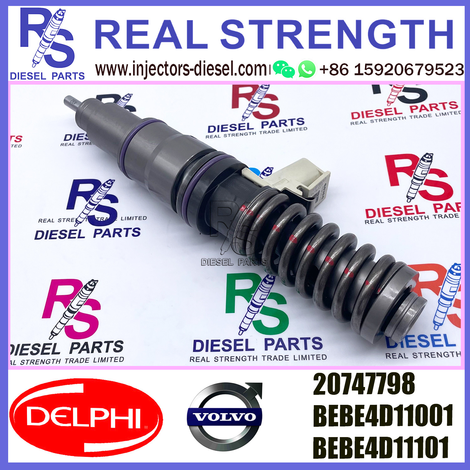 DELPHI 4pin 20747798 Diesel pump Injector V-O-L-V 20747798 BEBE4D11001 BEBE4D11101 for V-O-L-V (RENAULT) MD9 3503