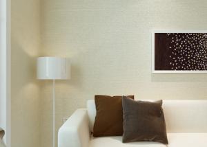 China Creamy White Washable Embossed Wallpaper Eco - friendly Vinyl Material factory