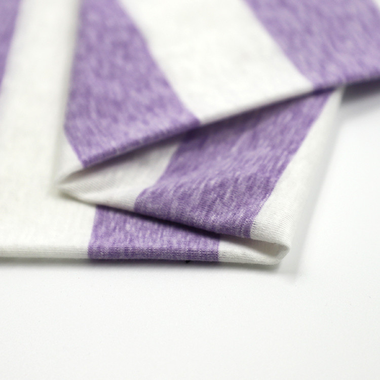 Light And Soft Comfortable Good Texture Striped Material Fabric For T-Shirt