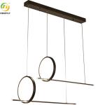 Adjustable Hanging Aluminum Ring Pendant Light Fixture For Kitchen Dining Living