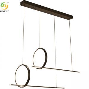 China Adjustable Hanging Aluminum Ring Pendant Light Fixture For Kitchen Dining Living Room factory