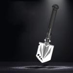 Straight Handle Multifunctional Outdoor Shovel , 8in Head Self Defense Shovel