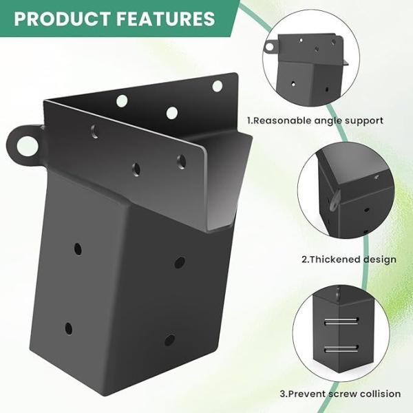 Deer Stand Brackets 4"x 4", Elevator Brackets, Deer Blind Brackets, for Outdoor Hunting Platform, Elevated Deer Blinds Brackets