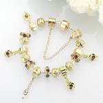 SJ Bonzer Rose Flower Key Charm Bracelet Magnet Buckle Cubic Zirconia Dubai