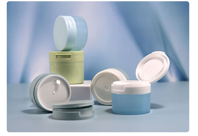 PP Empty Powder Jar 100g 120g 4 Oz Cosmetic Jars With with Flip Top Lid