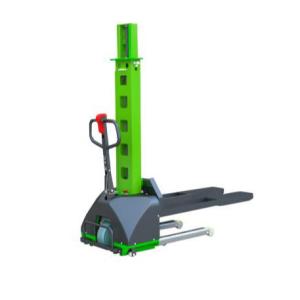 China 500kg 1000kg Self Loading Pallet Stacker Automatic Lifting Electric Stacker factory