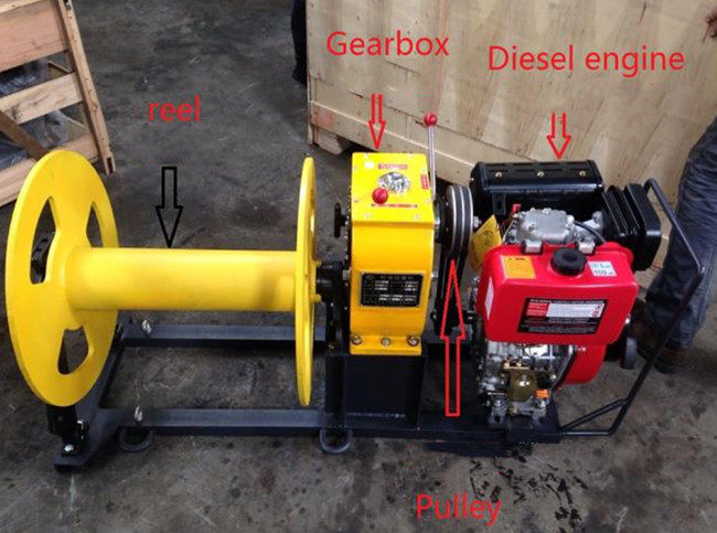 50kN Transmission Line Stringing Tools Cable Pulling Winch