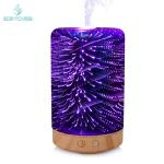 LED Light Ultrasonic Glass 100ML Essential Oil Diffuser