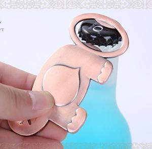 China Cool Innovative wholesale wedding favor, fancy gift, copper plating elephant shape beer bottle opener, promotion gift factory