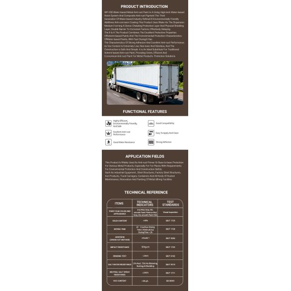 High Gloss Water-based Anti-Rust Paint with Rust-Proof and Environmental Friendly Acrylic Liquid Coating for Metal Surfaces