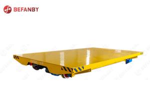China Workshop Floor Rail Transfer Cart Material Handling Steel Platform factory