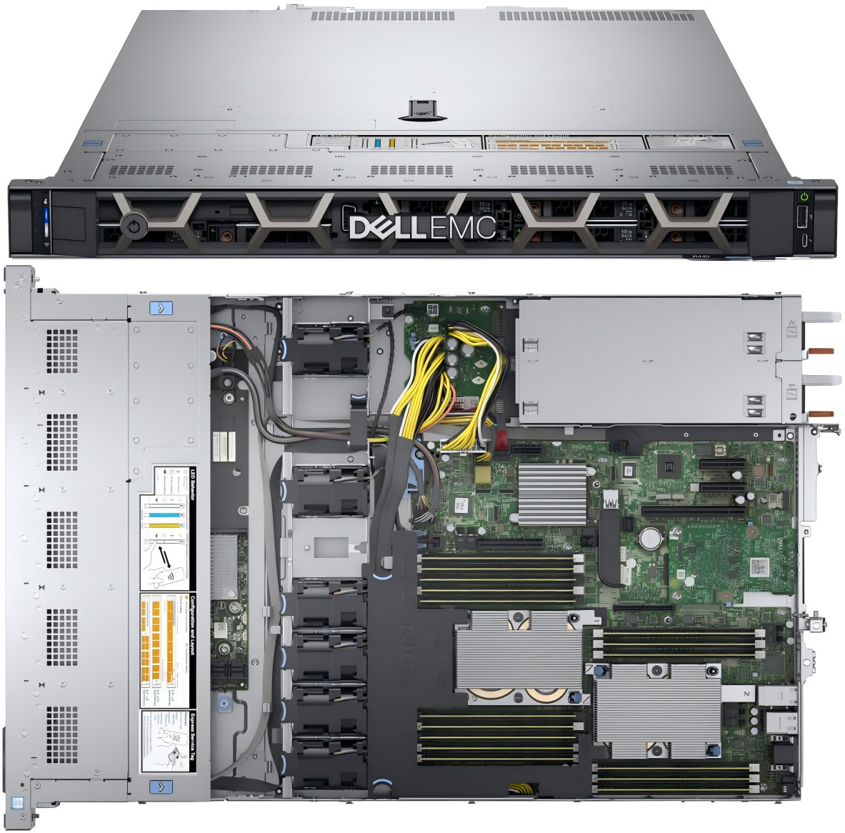 OEM EMC Dell Rack Mount Server R440 16DDR4 DIMM Slots