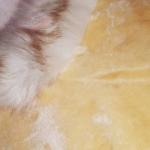 38KG Round Sheepskin Chair Pad Faux Fur Pad Pattern Dyed