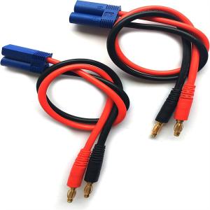 China ROHS 12AWG RC Charger Cable EC5 Connector Male To 4mm Bullet Banana Plugs factory