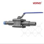 DN25 25MM 3 Piece Soft Seal RPTFE Ball Valve Forging Ball Valve With 100mm