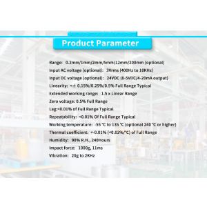LVDT for Nuclear Power Industry Input AC Voltage 3Vrms High Precision Universal