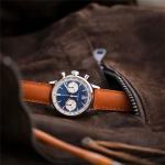 OEM Leather Strap Wrist Watch 10ATM Gents Chronograph Leather