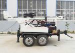 Hydraulic Rotation Water Well Drilling Equipment With 4 Wheel Trailer Mounted