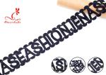 Fashion Schiffli Guipure Polyester Lace Trims Reach L4 High Color Fastness 3.5CM