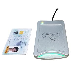 China USB Desktop Plug In Hybrid Smart Card Reader Green LED For Transportation Industry factory