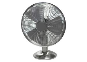 China Metal Office Desk Fan in Brushed Nickel 3 - Speed Settings 85 Degree Oscillation factory