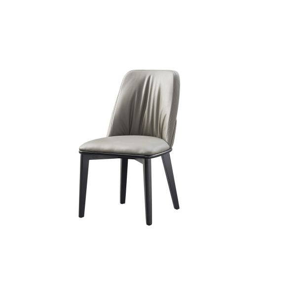 Nordic Modern Minimalist Solid Ash Wood Dining Chair Leather Backrest Designer Dining Chair for Home Restaurant