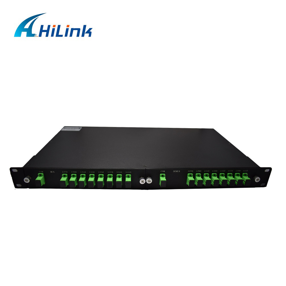1U Cassette CWDM Mux Demux With 2 Slot Half Sized Pluggable LGX LC APC Connectors