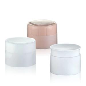China Sample Provided Freely 5ml Double Layers Plastic Cream Jar for Skincare Packaging factory