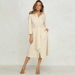 China 2018 Women Clothing Striped Casual Office Dress factory