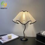 Modern LED Bedside Table Lamp Petal Umbrella Type S-Bar Metal Bedroom Hotel