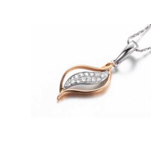 China White Rose Gold Two Tone Classic Pendant Necklace for Women Gift (GDN009) factory