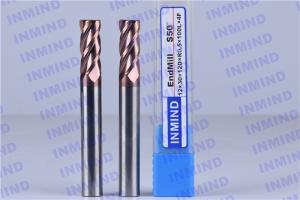 China SiN Coating 12 mm Dia R0.5 Corner Radius End Mill 4 Flute 30 mm Cutting Length factory