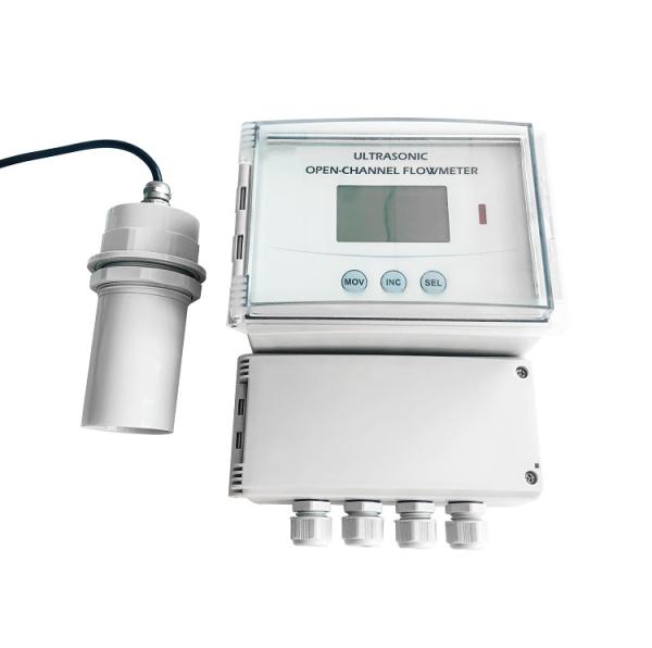 China Parshall Flume Open Channel Ultrasonic Flow Meter with 24VDC Power Supply factory