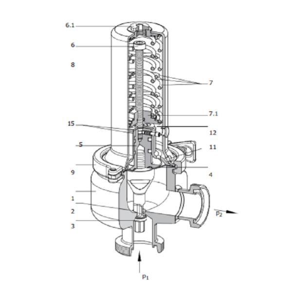 Durable Metal Pressure Reducing Valve With Diaphragm High Accuracy For Water