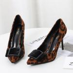ZM034 929-23 Spring New Sexy Leopard High Heels Women'S Stiletto Shallow Mouth