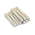 Non Standard Turned Metal Parts Cylindrical Knurled Pins For Walking Centering