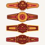 Thick Paper Custom Cigar Label Printing Paper Cigar Label Printing 3D Embossing