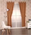 Embrossed Fleece Polyester Black Out Window Curtain