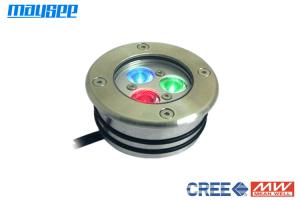 China RGB Stainless Steel 3x3w Underwater LED Pool Light For Swimming Pool Decoration factory