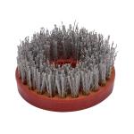 Round Steel Wire Antique Abrasive Brushes 4inch For Stone Granite Grinding And