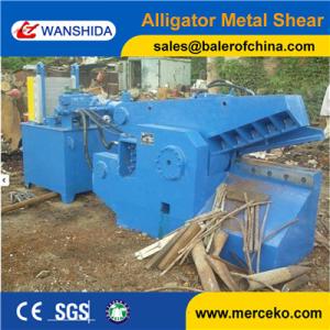 China Hydraulic drive manual feeding Scrap Metal Shear to cut steel bar factory