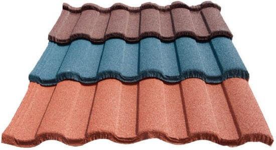 Terracotta color Roman/Rainbow Stone Coated Metal Tile AluZinc Steel AZ60 0.40mm