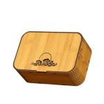 Mildewproof Embossing Wooden Tea Bag Box Holder Multipurpose
