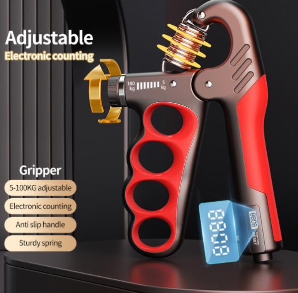 Adjustable Resistance Grip Trainer 11-220 Lbs Forearm Strengthener Muscle