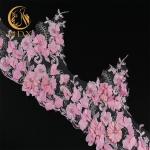 Fashion Bridal 3D Flower Lace Trim 135cm Width Handmade Colorful Embroidered