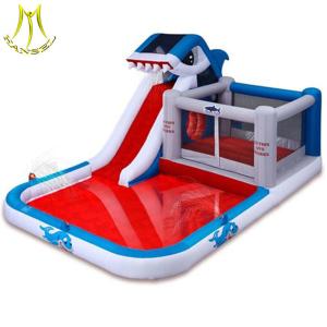 China Hansel cheap indoor bounce round inflatable water slide for outdoor playground wholesale factory