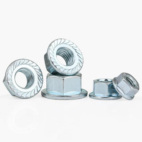 304 Stainless Steel Hexagon Spline Flange Nut DIN6923 Nylon Lock Building