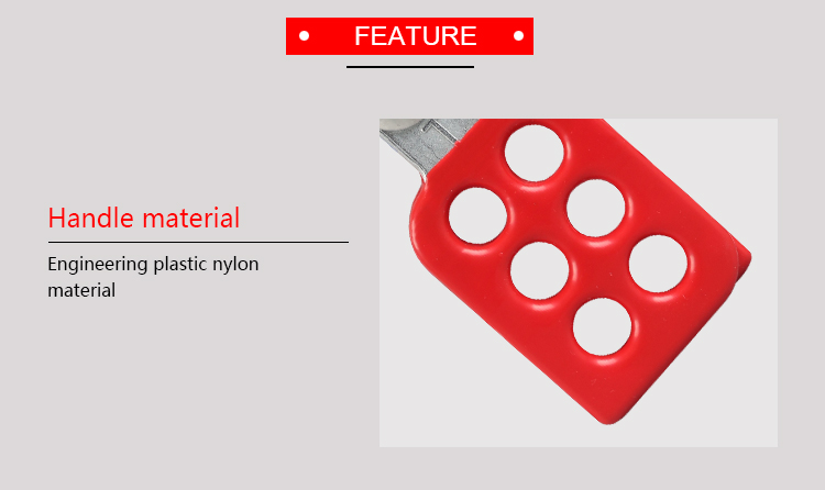 Red Color Steel Lockout Hasp , Multi Padlock Hasp For Industrial Gate Valves